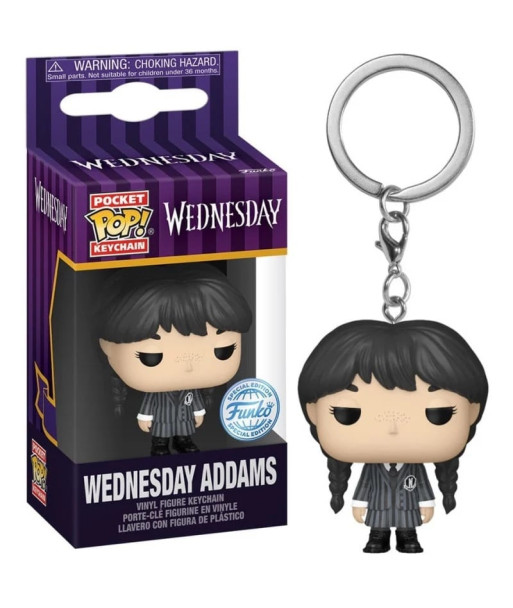 Llavero Pocket Pop Miércoles Addams - Wednesday - Estilo Gótico en la Academia Nunca Más Special Edition
