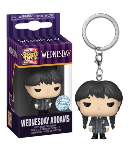 Llavero Pocket Pop Miércoles Addams - Wednesday - Estilo Gótico en la Academia Nunca Más Special Edition