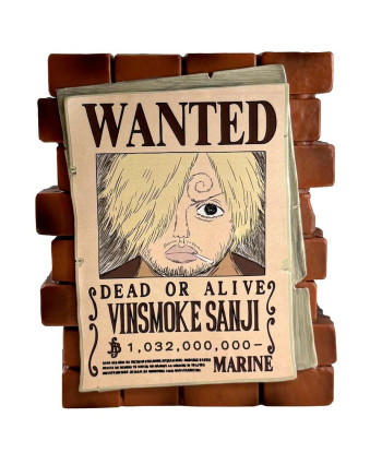Hucha ONE PIECE - Sanji "Wanted" -  PVC 16cm