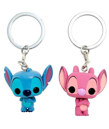 Llavero Pocket POP! Stitch y Angel - Disney Lilo & Stitch - El Dúo Galáctico más Enamorado