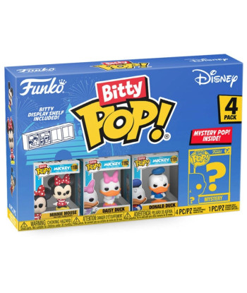 Figura Funko Bitty Pop! Minnie, Daisy, Donald y Mistery 4-Pack - Disney - Miniaturas Apilables con Sorpresa