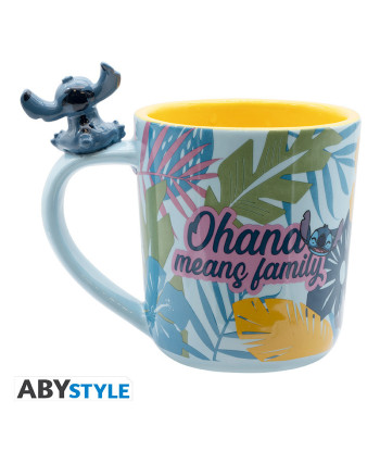 Taza 3D Stitch Hawaiano con asa Disney