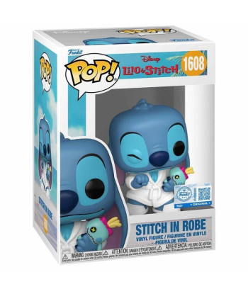 Figura Funko Pop Stitch en Bata 1608 - Disney Lilo y Stitch - Edición Especial Dormilón