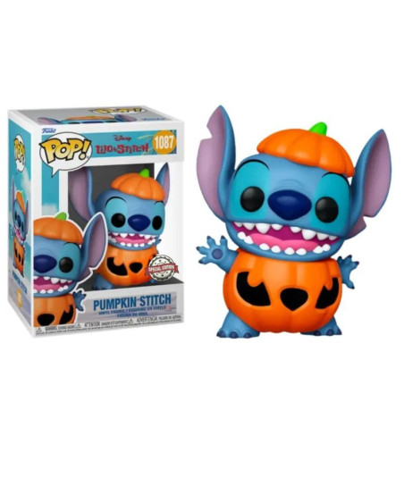 Figura Funko Pop Pumpkin Stitch 1087 - Disney Lilo y Stitch - Edición Especial Halloween