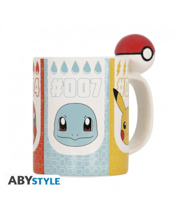 Taza starters con pokeball 3D Pokemon 456ml