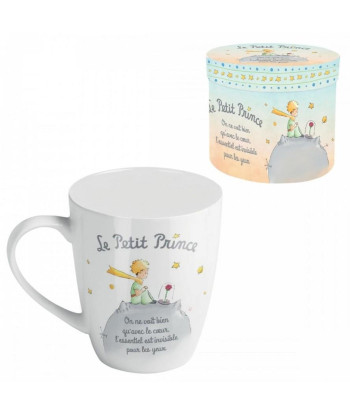 Taza en porcelana El Principito (Planeta y Rosa) en caja regalo