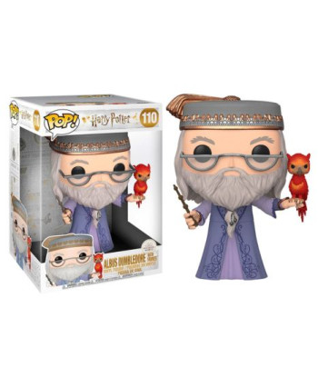 Figura Funko Pop Albus Dumbledore 110 - Harry Potter - Tamaño Jumbo con Fawkes