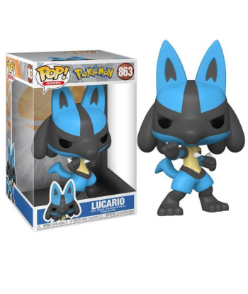 Figura Funko Pop Lucario 863 - Pokémon - El Maestro del Aura en Tamaño Jumbo