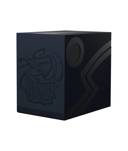 Caja de mazo Deck Box DS Double Shell Azul/Negro (150) - Dragon Shield