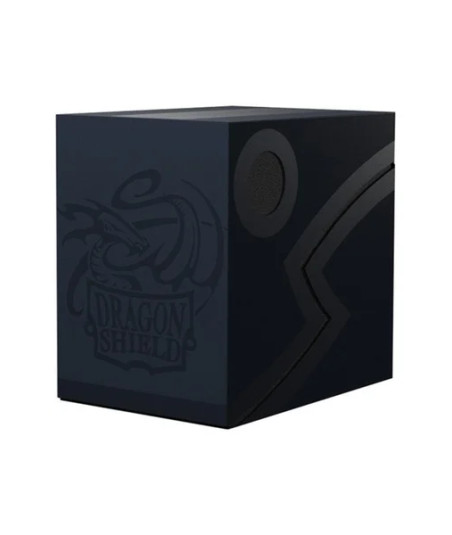 Caja de mazo Deck Box DS Double Shell Azul/Negro (150) - Dragon Shield