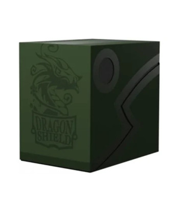 Caja de mazo Deck Box DS Double Shell Verde/Negro (150) - Dragon Shield