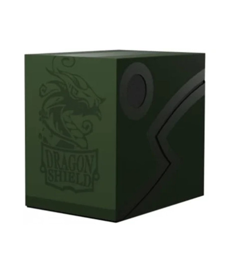 Caja de mazo Deck Box DS Double Shell Verde/Negro (150) - Dragon Shield