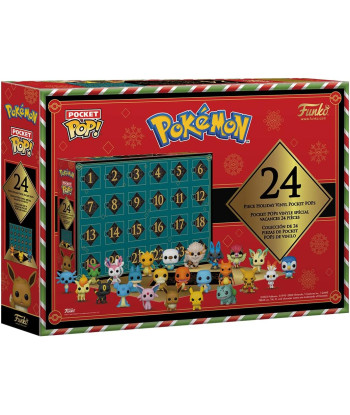Calendario de Adviento Funko Pocket Pop! Pokémon - 24 Figuras Sorpresa - Atrapa a Pikachu y sus Amigos