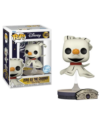 Figura Funko Pop Zero as The Chariot 1403 - Disney Pesadilla antes de Navidad - Edición Especial del Perro Fantasma