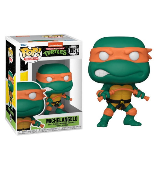 Figura Funko Pop Michelangelo 1557 - Nickelodeon Teenage Mutant Ninja Turtles - El Maestro de los Nunchakus y la Acción Naranja