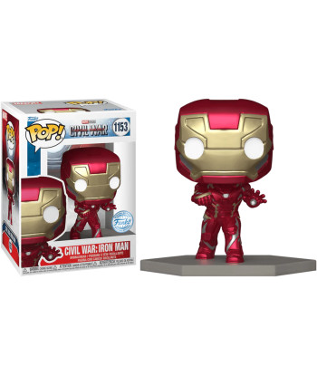 Figura Funko Pop Iron Man 1153 - Marvel Captain America: Civil War - Build-A-Scene Special Edition