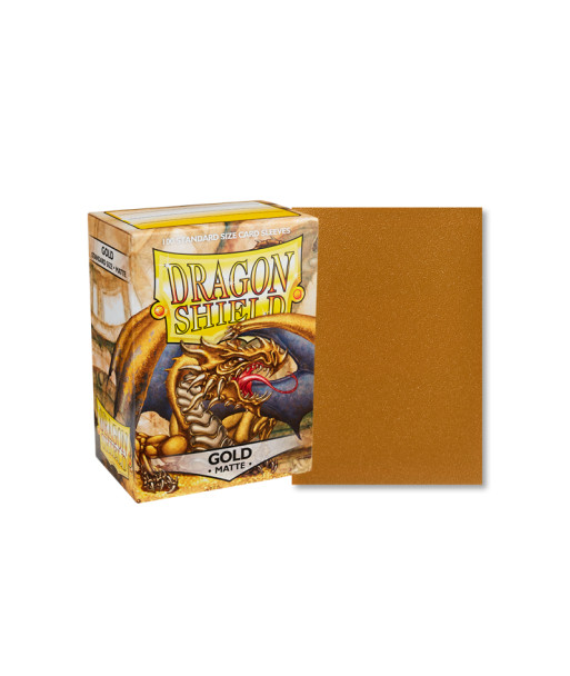 Fundas Standard Matte Oro (100) - Dragon Shield