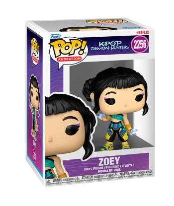Figura Funko Pop Zoey 2256 - K-Pop Demon Hunters - Cazadora con Dagas de Cristal