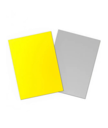 Fundas Standard Matte Dual Yellow & Silver (100) - Dragon Shield