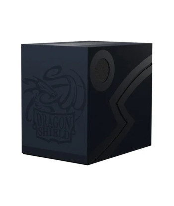 Caja de mazo Deck Box DS Double Shell Azul/Negro (150) - Dragon Shield