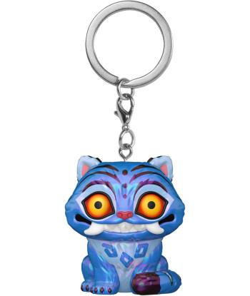 Llavero Funko Pocket Pop Derpy - Netflix K-Pop Demon Hunters - Criatura Azul con Rayas Púrpuras 4 cm