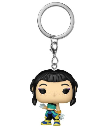 Llavero Funko Pocket Pop Zoey - Netflix K-Pop Demon Hunters - Con Cabello Negro, Pecas y Guantes de Combate 4 cm