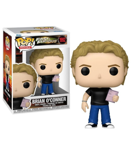 Figura Funko Pop Brian O'Conner 1992 - Fast & Furious - Brian con Título de Coche (Pink Slip)