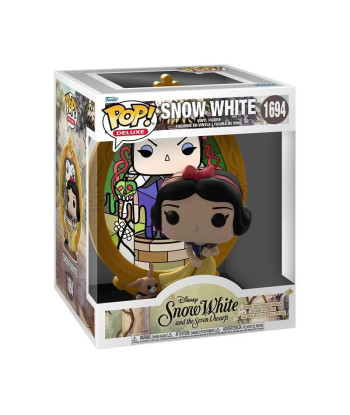 Figura Funko Pop Blancanieves 1694 - Disney Blancanieves - Deluxe con Vidriera de la Reina Malvada