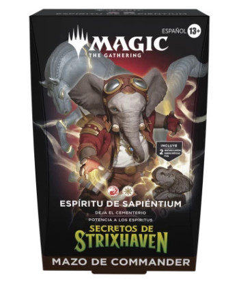 Mazo de Commander Secretos de Strixhaven: Espíritu de Sapiéntium - Magic The Gathering - ¡Despierta el Pasado! (Español)