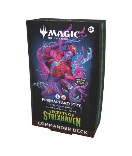 Mazo de Commander Secrets of Strixhaven: Prismari Artistry - Magic The Gathering - ¡Desata tu Arte! (Inglés)