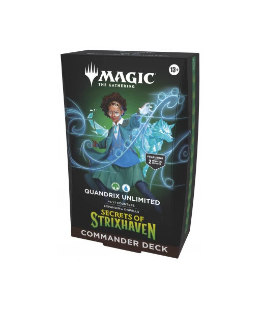 Mazo de Commander Secrets of Strixhaven: Quandrix Unlimited - Magic The Gathering - ¡Multiplica tu Poder! (Inglés)