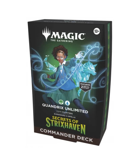 Mazo de Commander Secrets of Strixhaven: Quandrix Unlimited - Magic The Gathering - ¡Multiplica tu Poder! (Inglés)