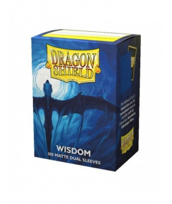 Fundas Standard Dual Matte Wisdom Azul (100) - Dragon Shield