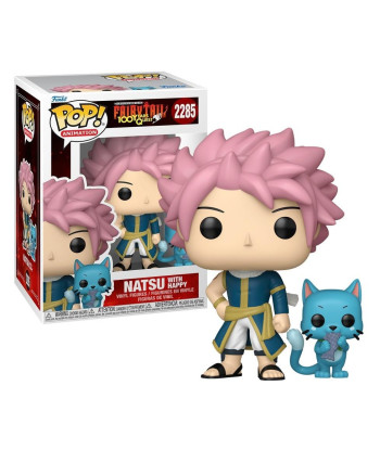 Figura Funko Pop Natsu con Happy 2285 - Fairy Tail - El Inseparable Dúo Mágico Listo para la Aventura