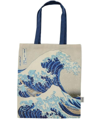 Bolsa de tela en algodón Enesco Hokusai, La gran ola de Kanagawa (44x38cm)