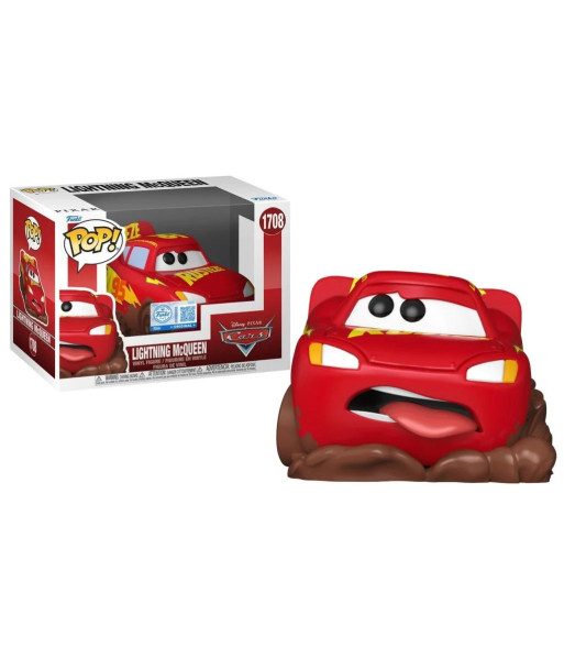 Figura Funko Pop Rayo McQueen 1708 - Cars - Derrapando en el Barro (Edición Especial)