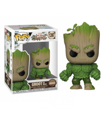 Figura Funko Pop Groot as Hulk 1397 - Marvel We Are Groot - El Gigante Esmeralda más Orgánico