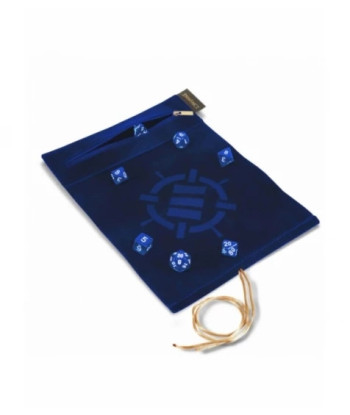 Estuche “Roll on a Scroll con Juego de 7 Dados Acrílicos (Azul) - Enhance Gaming
