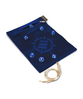 Estuche “Roll on a Scroll con Juego de 7 Dados Acrílicos (Azul) - Enhance Gaming