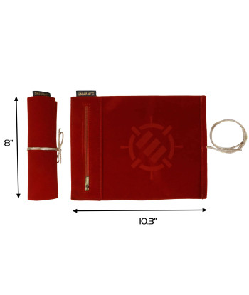 Estuche “Roll on a Scroll con Juego de 7 Dados Acrílicos (Rojo) - Enhance Gaming