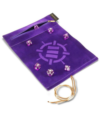 Tapete “Roll on a Scroll” con 7 Dados Acrílicos (Morado) - Enhance Gaming