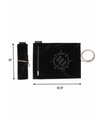 Estuche “Roll on a Scroll con Juego de 7 Dados Acrílicos (Negro) - Enhance Gaming