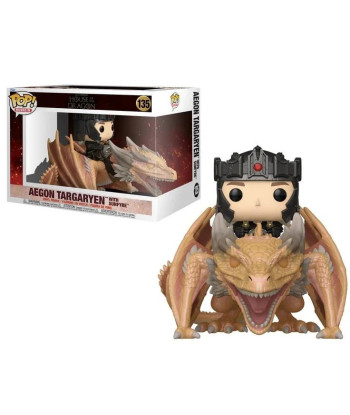 Figura Funko Pop Aegon Targaryen con Fuegoso (Rides) 135 - La Casa del Dragón - El Rey Coronado