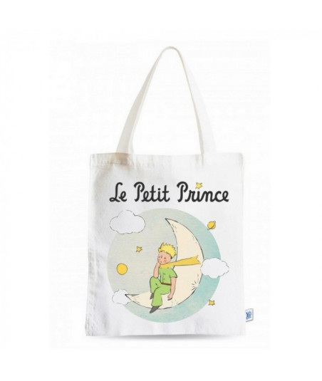 Bolsa de tela El Principito sentado en la luna