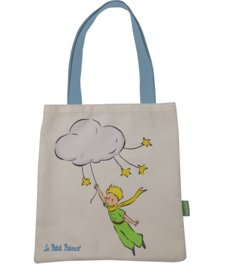 Bolsa de tela Tote Bag El Principito volando en las nubes (34,5x42cm)