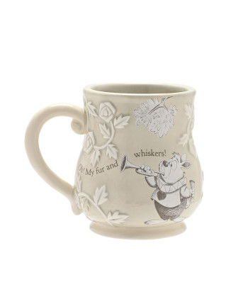 TAZA RELIEVE ALICIA PAIS DE LAS MARAVILLAS CONEJO BLANCO