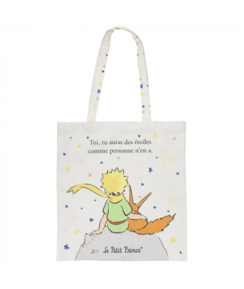 Bolsa de tela en algodón El Principito y el Zorro (37x40cm)