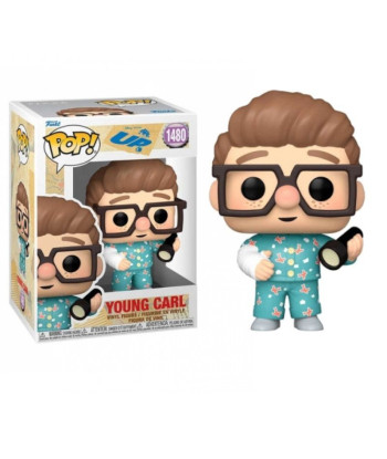 Figura Funko Pop Young Carl 1480 - Disney Up - El Pequeño Explorador en Pijama con Escayola