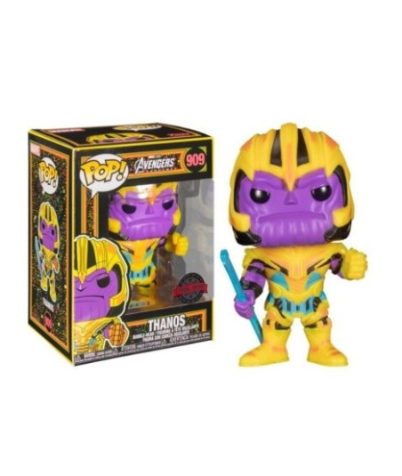 Figura Funko Pop Thanos 909 - Marvel Avengers Endgame - Titán Loco Blacklight Edición Especial