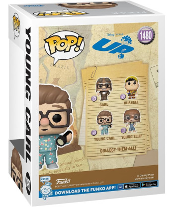 Figura Funko Pop Young Carl 1480 - Disney Up - El Pequeño Explorador en Pijama con Escayola
